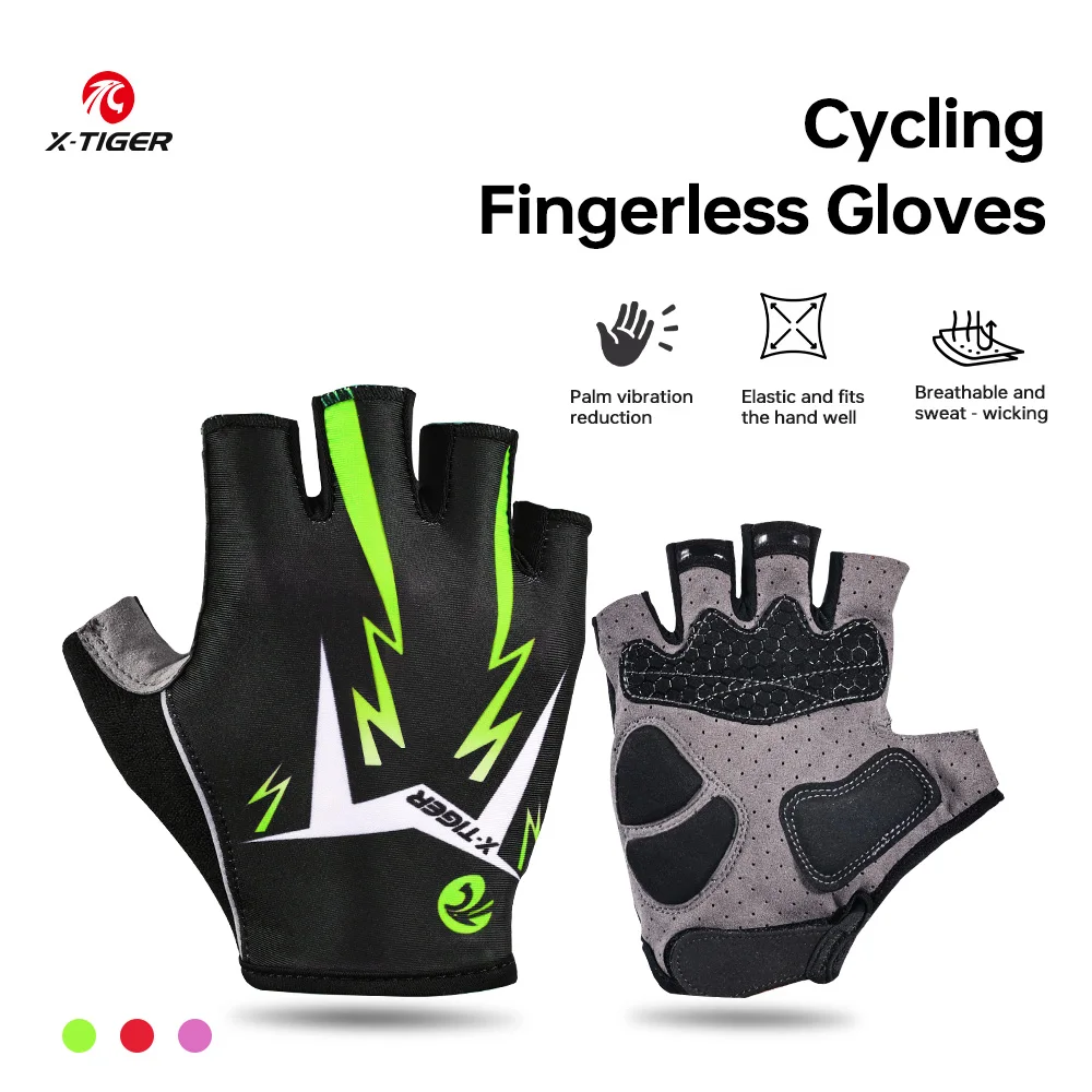 X-Tiger Cycling Gloves Mens MTB Road Gloves Reflective Mountain