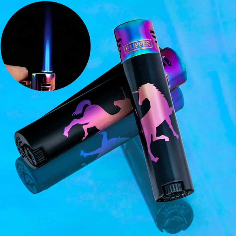 

Оригинальная металлическая зажигалка для стрижки, ветрозащитная струйная Бутановая Зажигалка, турбо портативная газовая зажигалка, аксессуары для курения из Испании, мужской подарок