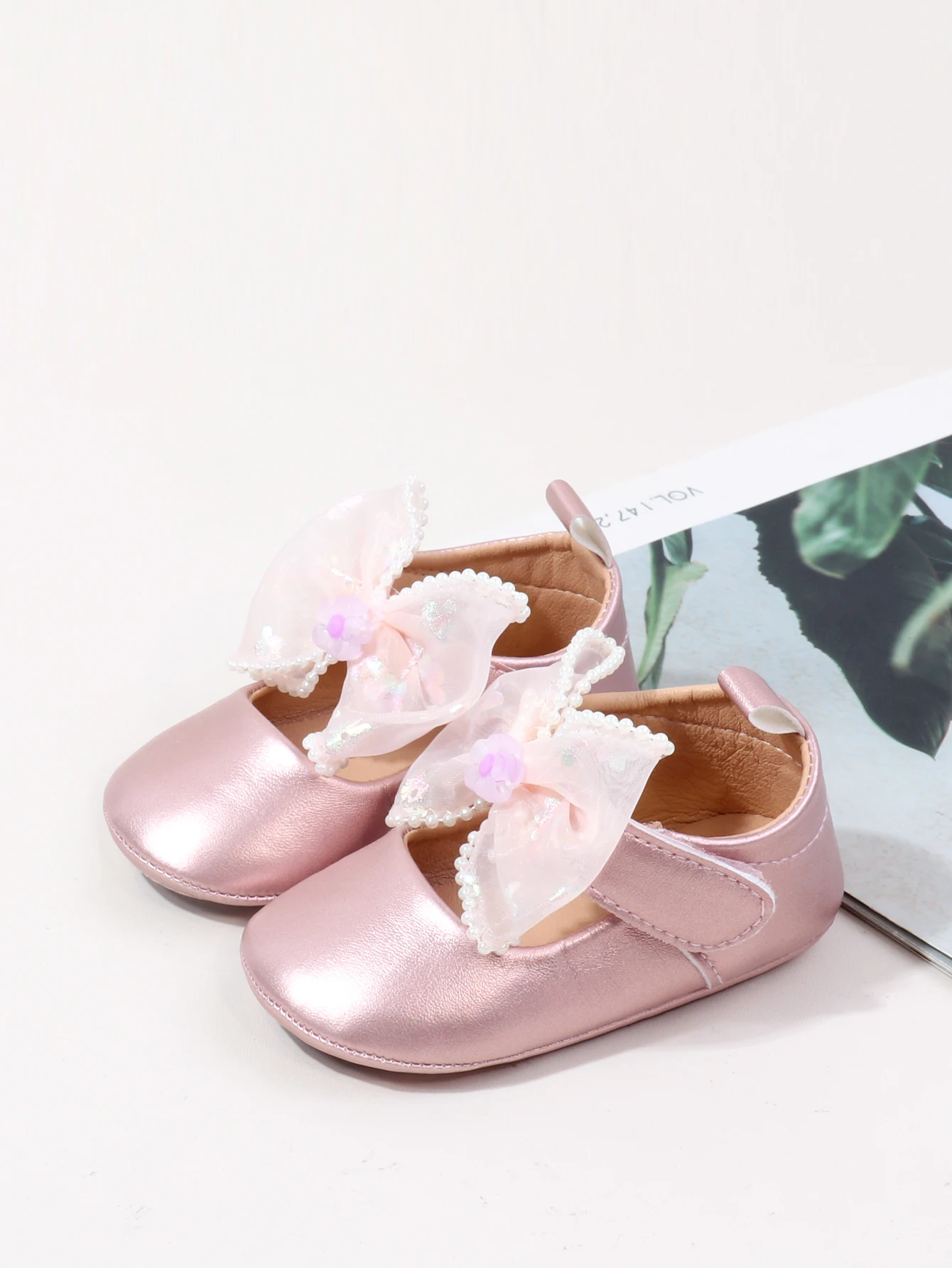 Neue matte Lederschuhe im Frühlings- und Herbststil, einzelne Schuhe mit Fliegen, Schuhe im Prinzessinnen-Stil für Babys, Lern- und Wanderschuh – Detail 8