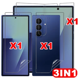 Enhanced Flexible TPU Hydrogel Film Screen Protector - Anti - Scratch Front, Back, and Inner Coverage - Z Fold 4 (3 in 1 Film)