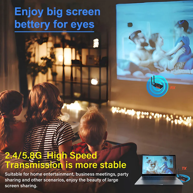200m Wireless Wifi Adapter Video Transmitter Receiver HDMI Extender 1x4 1 To 2 3