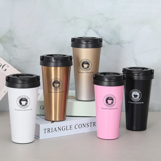 500ml Stainless Steel Coffee Cup Travel Thermal Mug Leak-Proof Thermos  Bottle Tea Coffee Mug Vacuum Flask Insulated Cups - AliExpress