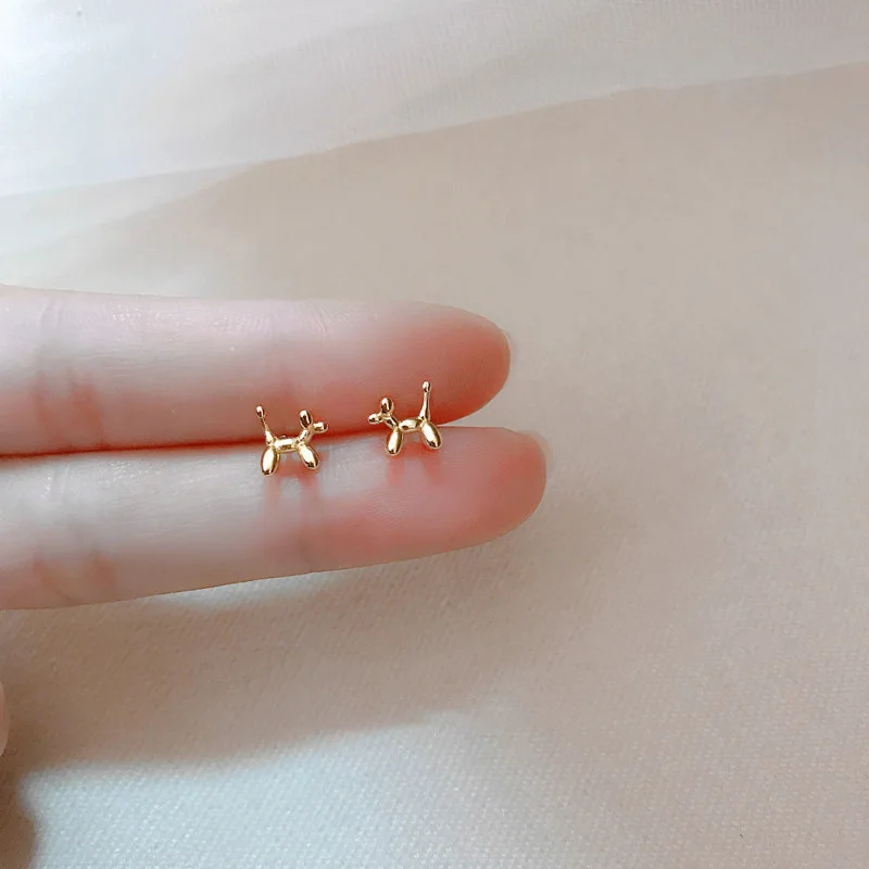 Lovely Small Earrings Piercings Wing Heart Stud Earrings For Women Gold Color 925 Silver Needles Ear Stud Jewelry For Teen Gift