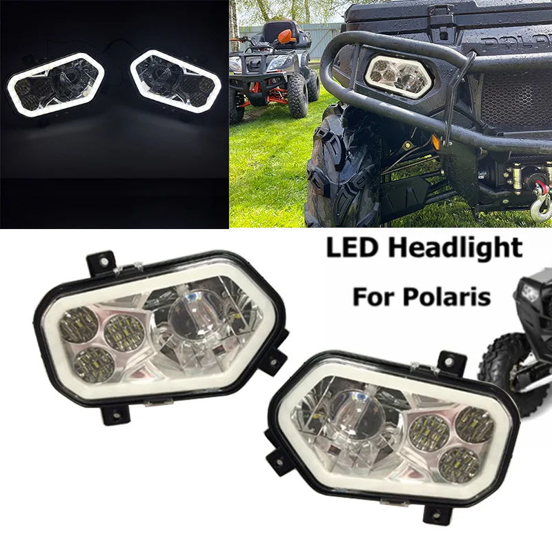 

ATV Accessories Headlamp For Polaris ATV LED Headlight Left Right For 2012-2013 Polaris RZR Side X Sides Sportsman 800 900 570