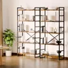 5 Tier Bookshelf for CDs/Movies/Books, Bookcase Storage Organizer, for Bedroom/Living Room/Home Office. Freestanding Bookshelf 3