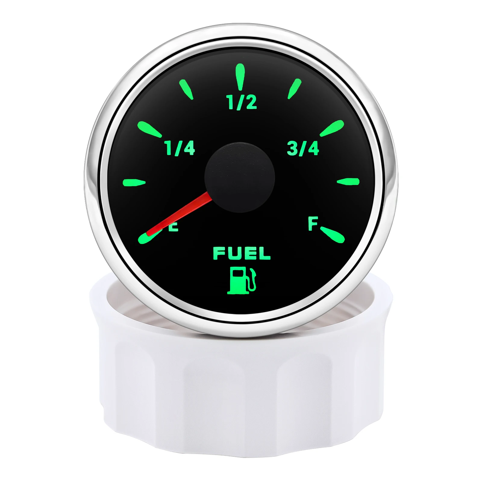 2" 52mm Fuel Level Gauge With 7 Color Light 0-190ohm Oil Tank Level Meter Indica