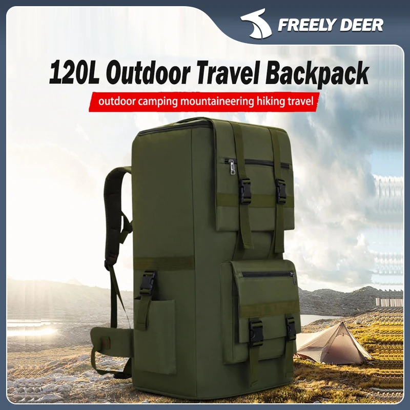 

Вместительный рюкзак 120 л, камуфляжная Мужская спортивная сумка для отдыха на открытом воздухе, походов, альпинизма, путешествий