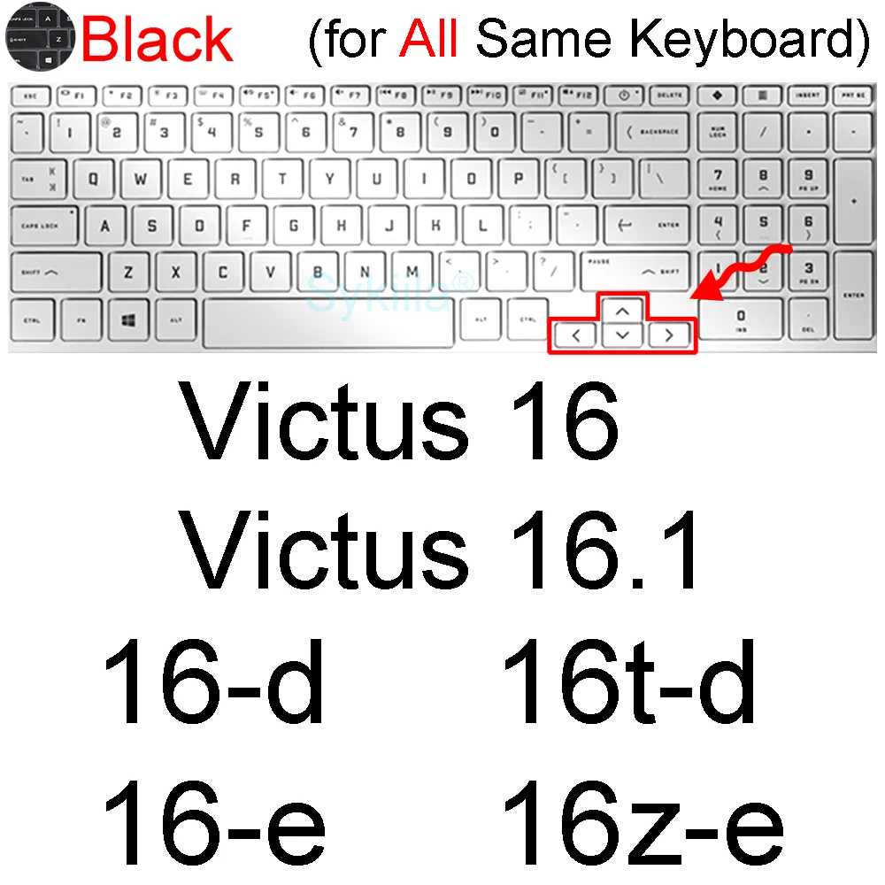 laptop chill mat Keyboard Cover for HP Victus 16 16t 16z 16-d 16-e Silicone Protector Skin Case Gaming Laptop Accessories 7 8 16.1 inch 2022 laptop keyboard protector Laptop Accessories