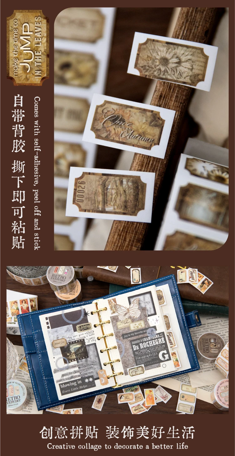 25mm x 2m Vintage Letter Washi Tape, 35cm Pattern Repeat — Retro Decorative Masking Tap... - SKU VLWT2107 - UGI Packaging