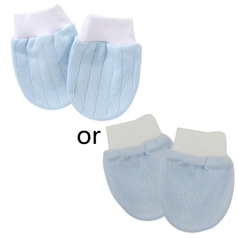 Cotton Baby Infant Anti Scratching Gloves Anti-eat Hand Anti-Grab Face Protect Newborn for Protection Face Mitt 1 Pair