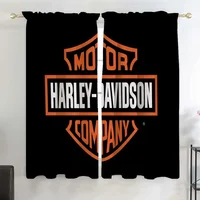 Room Curtains Partition Kitchen Curtains Blackout Curtain Small Window Curtains P-Harley-Davidsons-y Garland Curtain for Quarto 1