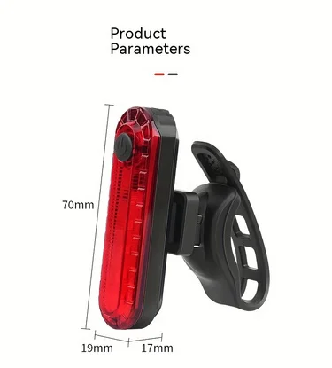 Description Picture 2 of itemBicycle Light Tail Night Riding Warning Light USB Rechargeable High Bright Strong Rear Light Road Cycling Equipment