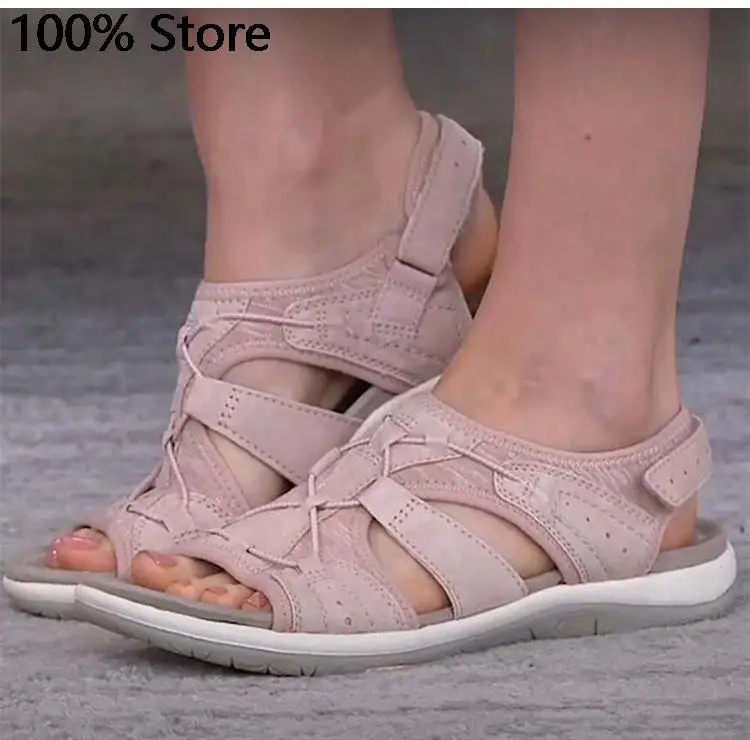 Women Sandals Shoes 2022 New Fashion Sandals Ladies Open Toe Women Sandals Comfy Round Shoes Flat Beach Sandals