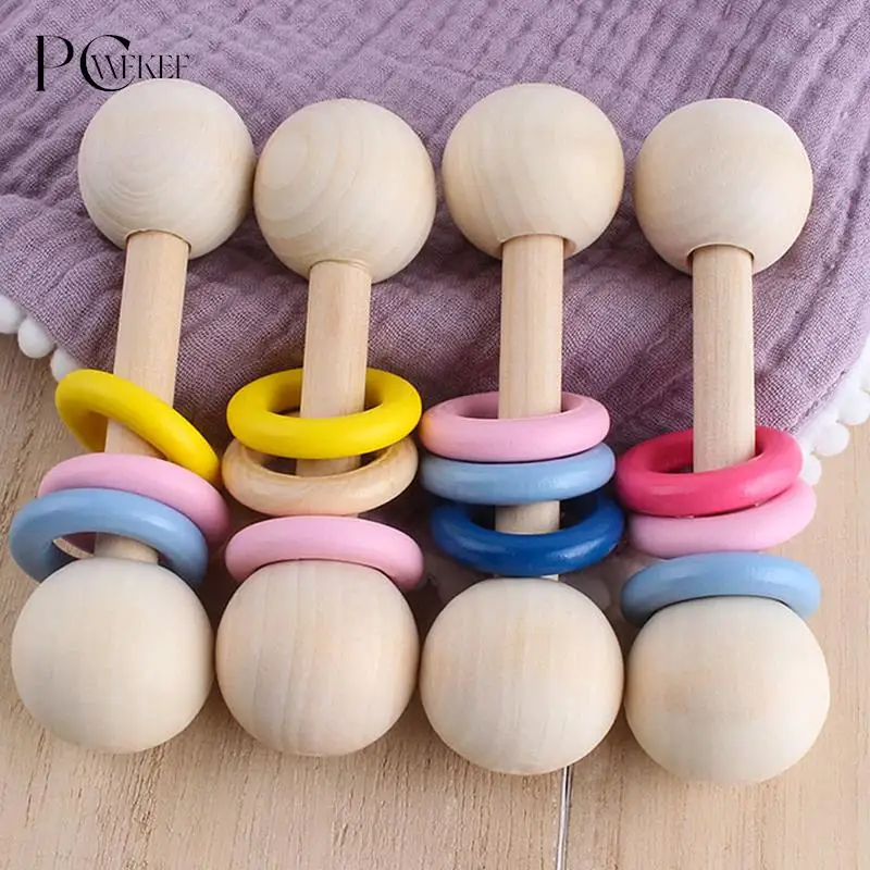 

Let's Make Baby Beech Wooden Rattle 1pc Hemu Rattle Soother Teether Molar Toy Safe Without FPA Musical Chew Montessori Toys