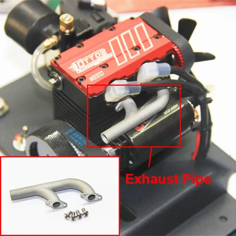 Exhaust Pipe for TOYAN Two Cylinder Engine FS-L200AC /FS-L200W Muffler Pipe Exhaust Chimney with Screw Metal Fittings 6