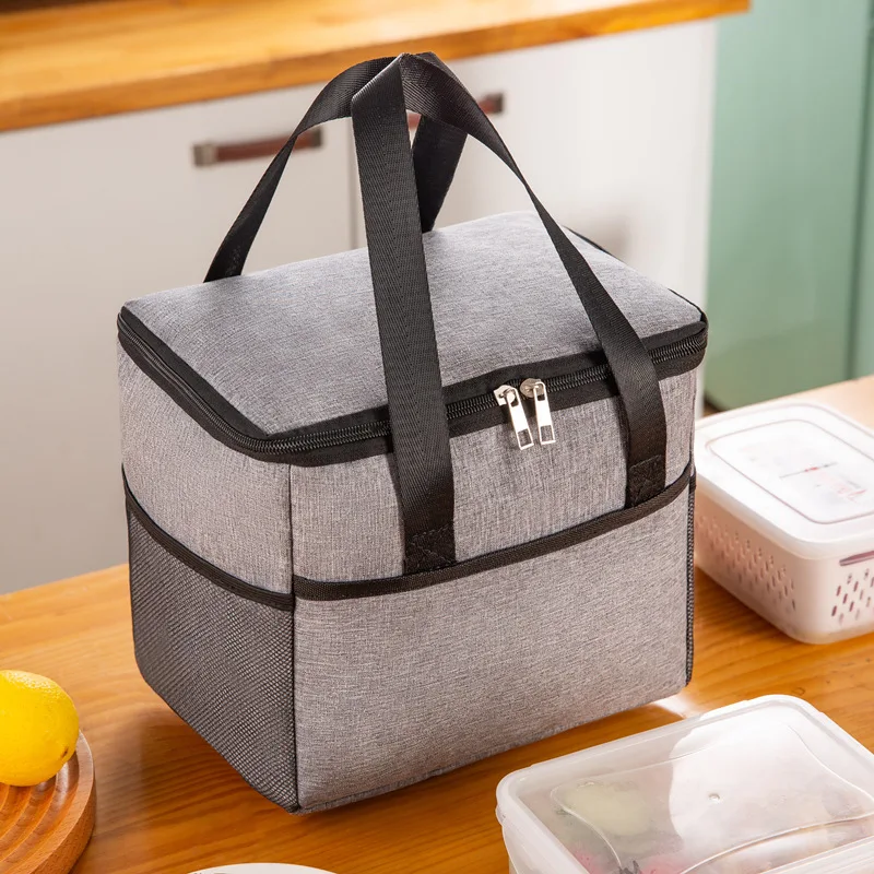 New Style 9L Portable Thermal Insulated Lunch Bag Cationic Fabric Waterproof Thickened Box Cooler Reusable Picnic Bag for Food