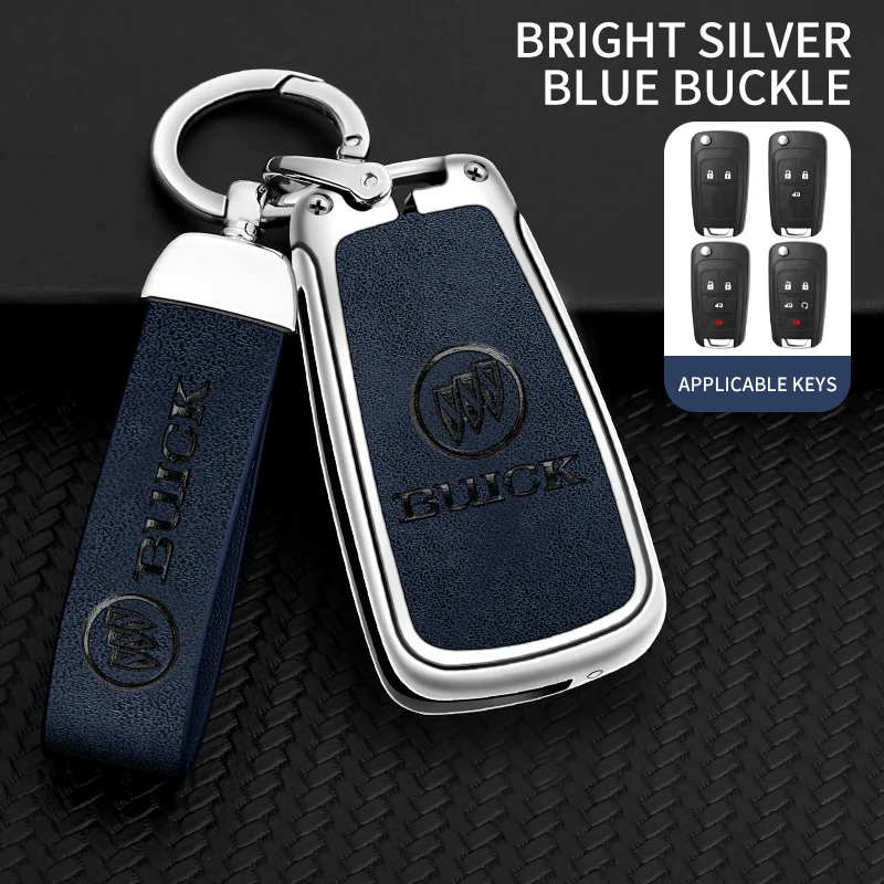 Zinc Alloy Leather Car Key Case Cover Fob For Buick Lacrosse Encore GL8 Regal Rendezvous Skylark For Chevrolet Camaro Cruze Trax key case,key case cover,car key shell,remote control case cover