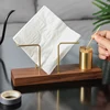Desktop Organizer Tableware Supplies Wood Tissue Paper Holder Napkin Holder Brass Tissue Box Storage Toothpick Box 5