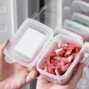 Frozen Food Fruit Storage Box Portable Compartment Refrigerator Freezer Organizers Sub-Packed Meat Onion Ginger Clear Crisper 2