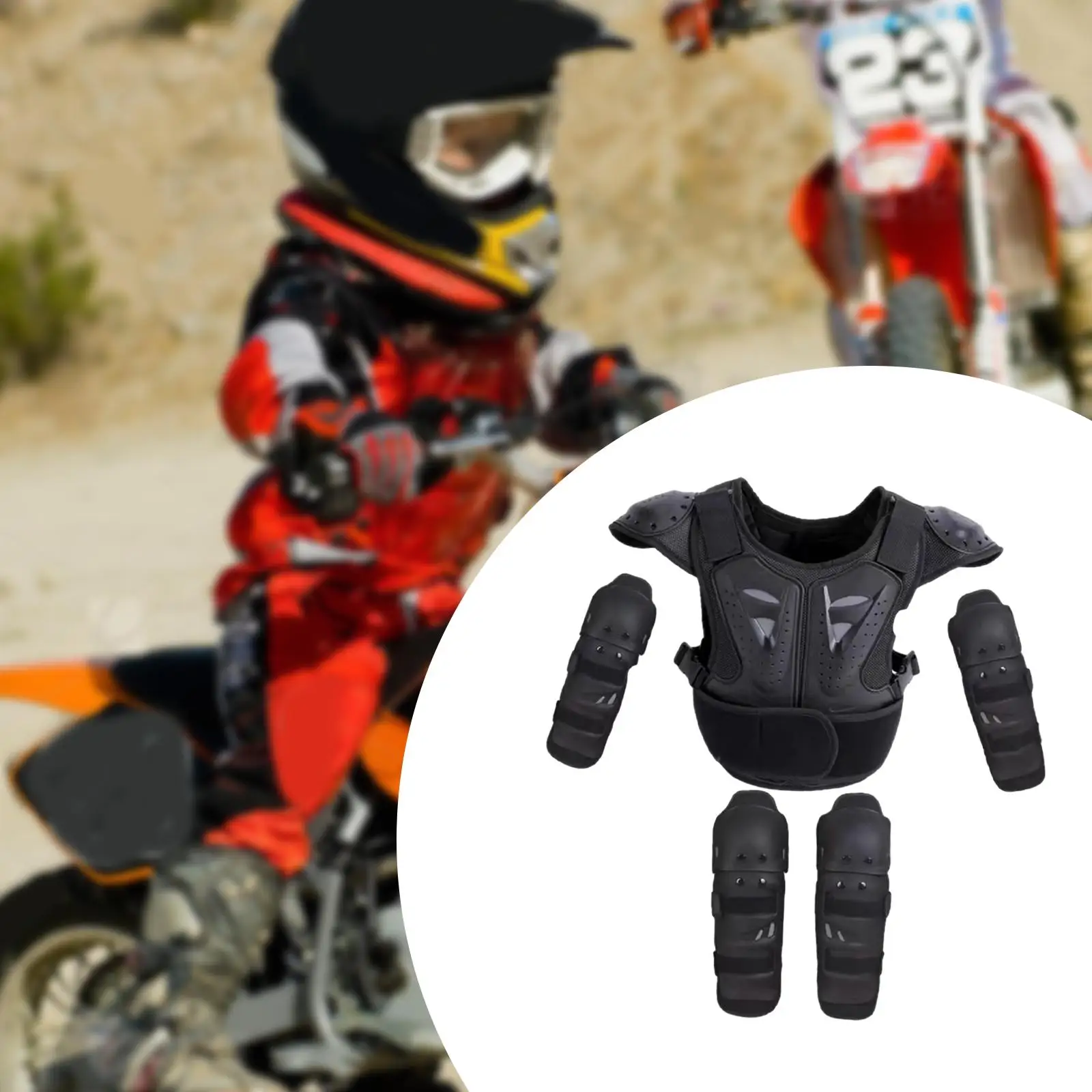 Kids Motorcycle Full Body Armor Suit Armour Vest Motorbike Dirt Bike Gear