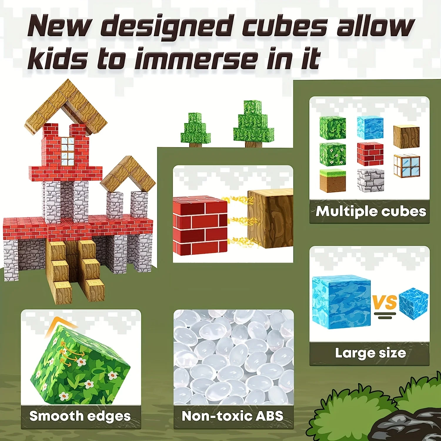 Creative Magnetic Building Block Bricks My Famous Scene World Architectural Set DIY Model Kids Toy Christmas Gifts for Boy Girls