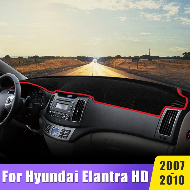 

Dashboard Cover Mat For Hyundai Elantra HD 2007 2008 2009 2010 Anti-UV Non-Slip Pad Instrument Carpet Protector Car Accessories