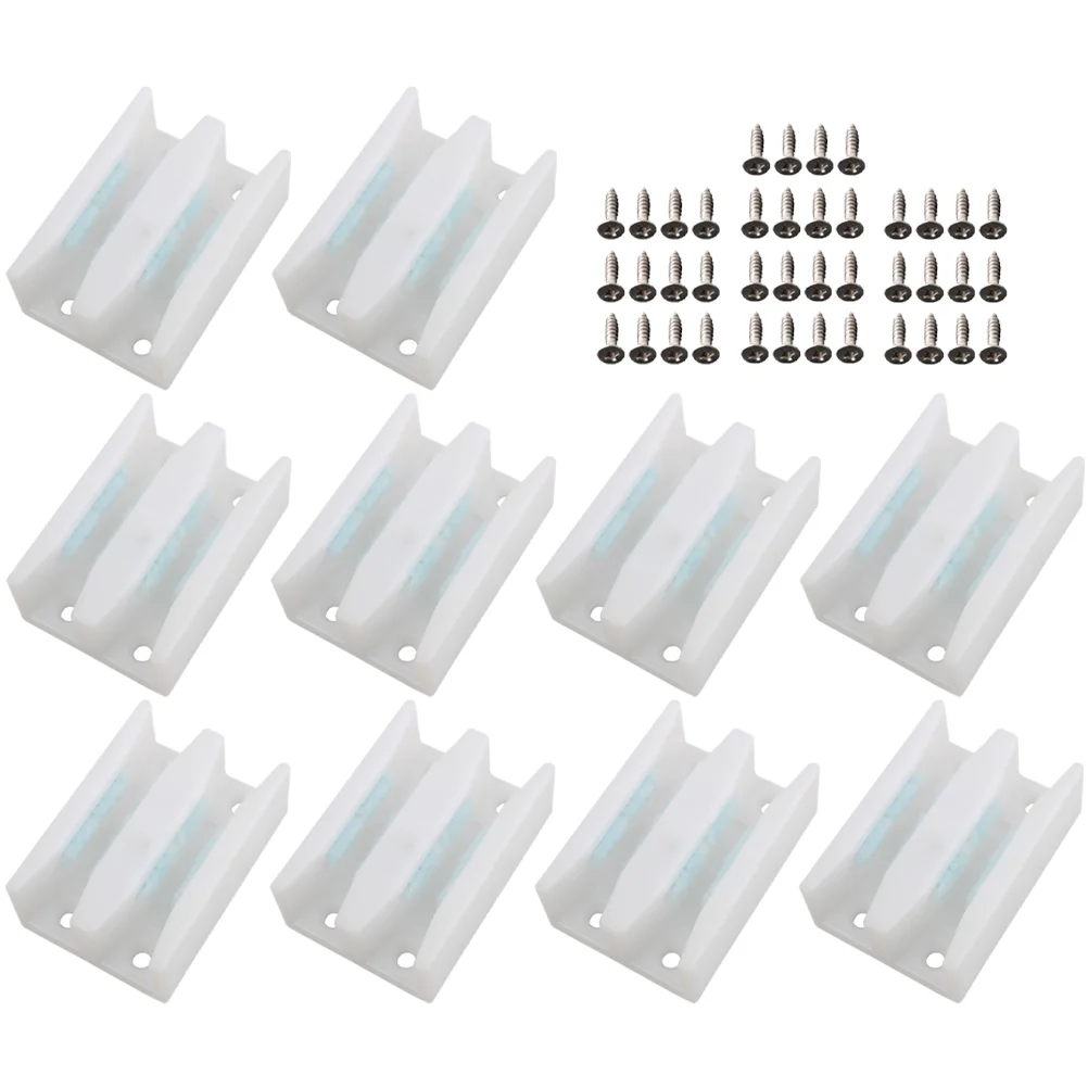 

10 Pcs Sliding Glass Door Guide Shower Bottom Guides for Doors Parts Replacement