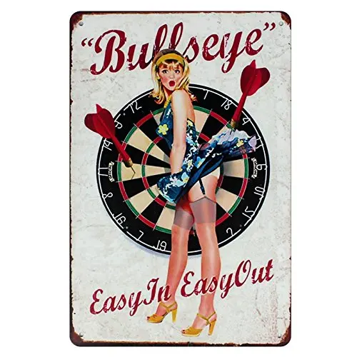 

bullseye metal tin sign Bar Cafe Garage Wall Decor Retro vintage 7.87 X 11.8 inch
