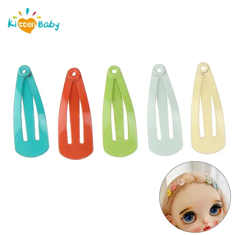

5PCS Doll Accessories Headwear Mini 2cm Hair Clip Hairpin Decorative Headwears For Dolls Candy Color