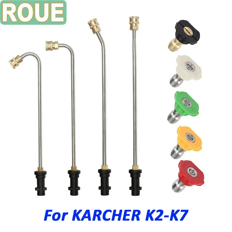 Roue 1/4 Pollici Rod Jet Car Cleaning Estensione Pistola Ad Acqua Ad Alta Pressione Per Karcher K2 K3 K4 K5 K6 K7 Con Ugello