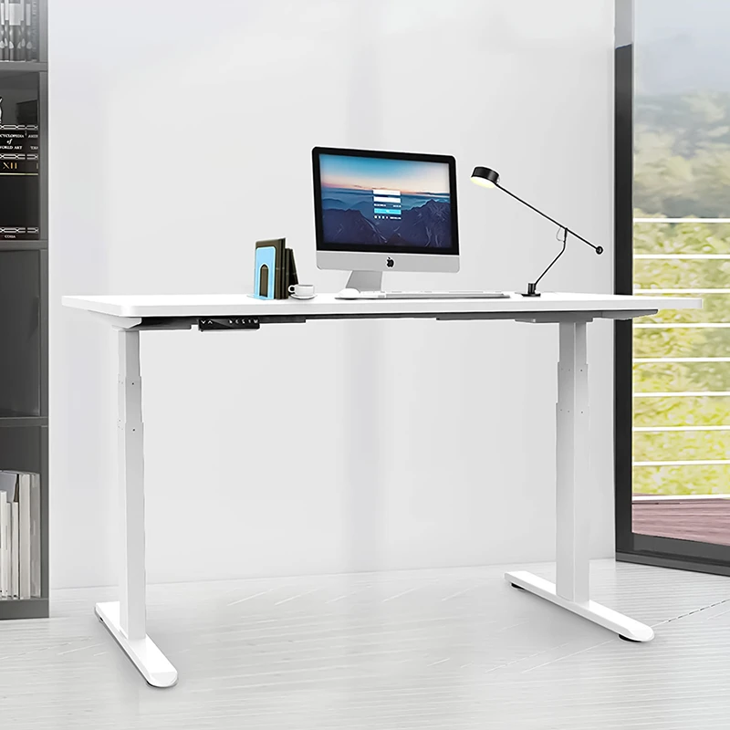 

Electric Standing Computer Desks Adjustable Height Writing Ergonomic Gaming Table Work Room Desks To Study Furniture White Desk