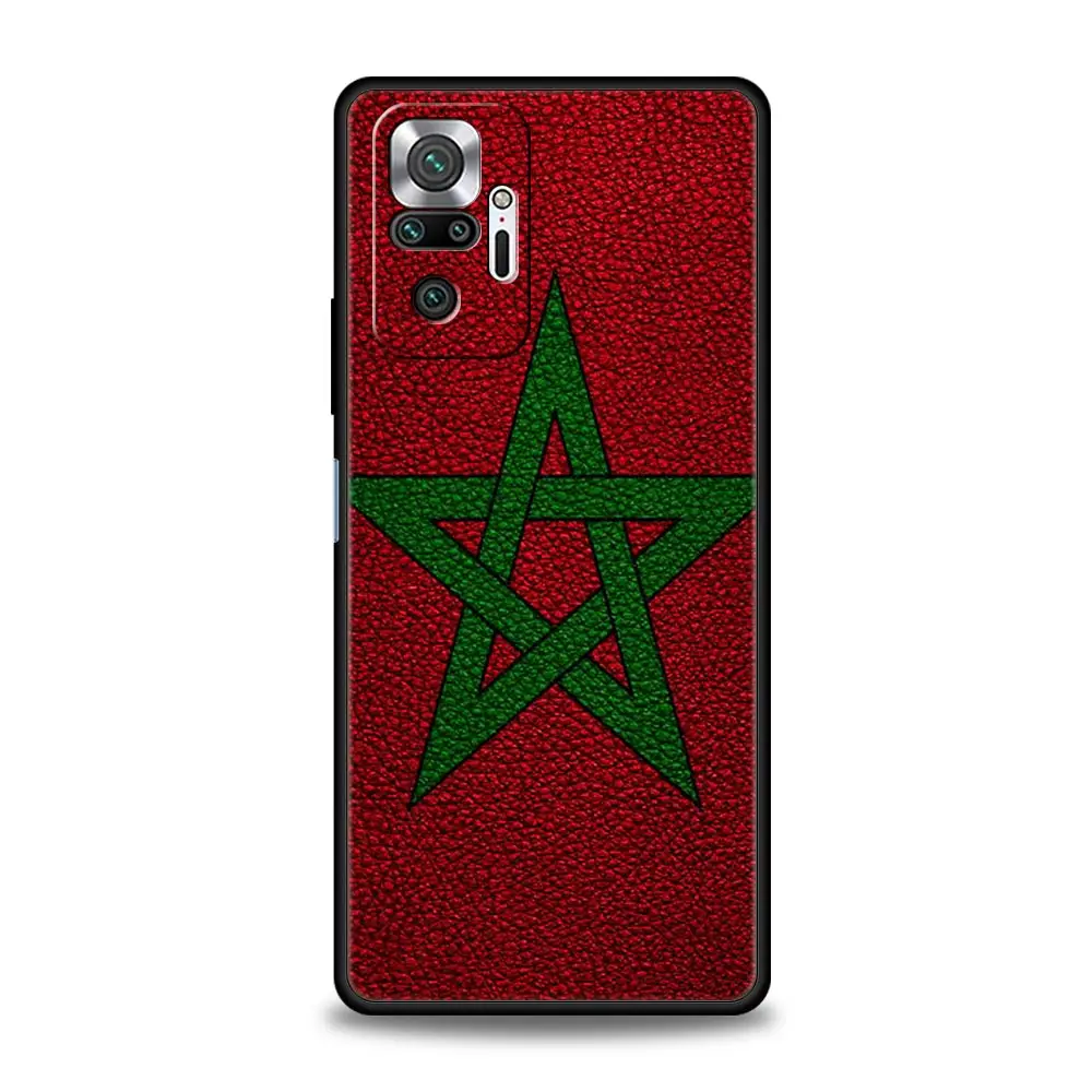 Morocco Flag Passport Design Black Phone Case Cover