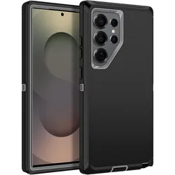 Elite Military - Grade Shockproof Case with Matte Anti - Drop Camera Protection - Galaxy S23 Ultra ( Black Grey)