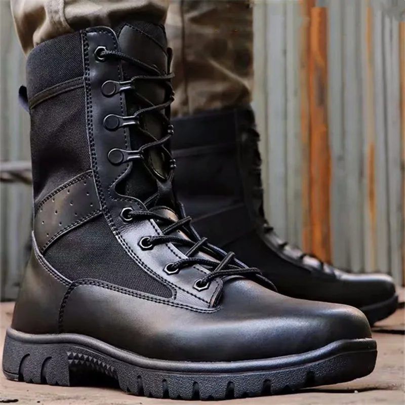 2023 Spring Tactical Military Man Boots Desert Combat Army Boot Outdoor