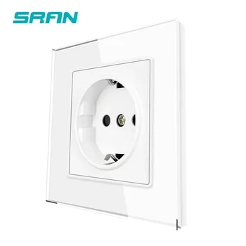 SRAN EU ซ็อกเก็ต 220V 16A 82*82 มม.คู่ Triple Wall Plug รัสเซียสเปน Built-in Home Office 1
