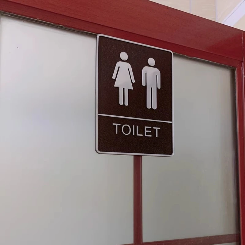 Washroom Directional Signs Creative Restroom Signs Men and Women Bathroom Signage Wall Stickers Toilet Door Plaques