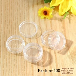 50 - Piece Transparent Plastic Organizer Set for Jewelry, Beads, and Makeup (Transparent 100pcs)