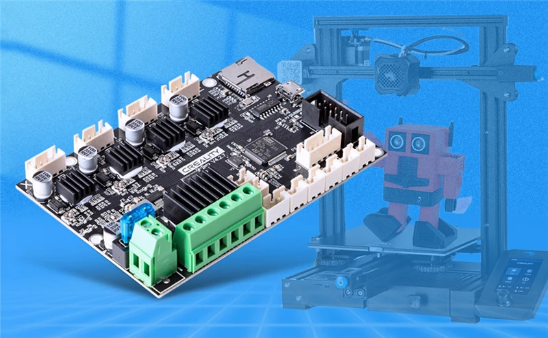 Creality V4.2.7 Upgrade Silent Board Motherboard TMC2225 Driver Marlin 2.0.1 32bits Mute Mainboard for Ender 3 Series 3D Printer head printer