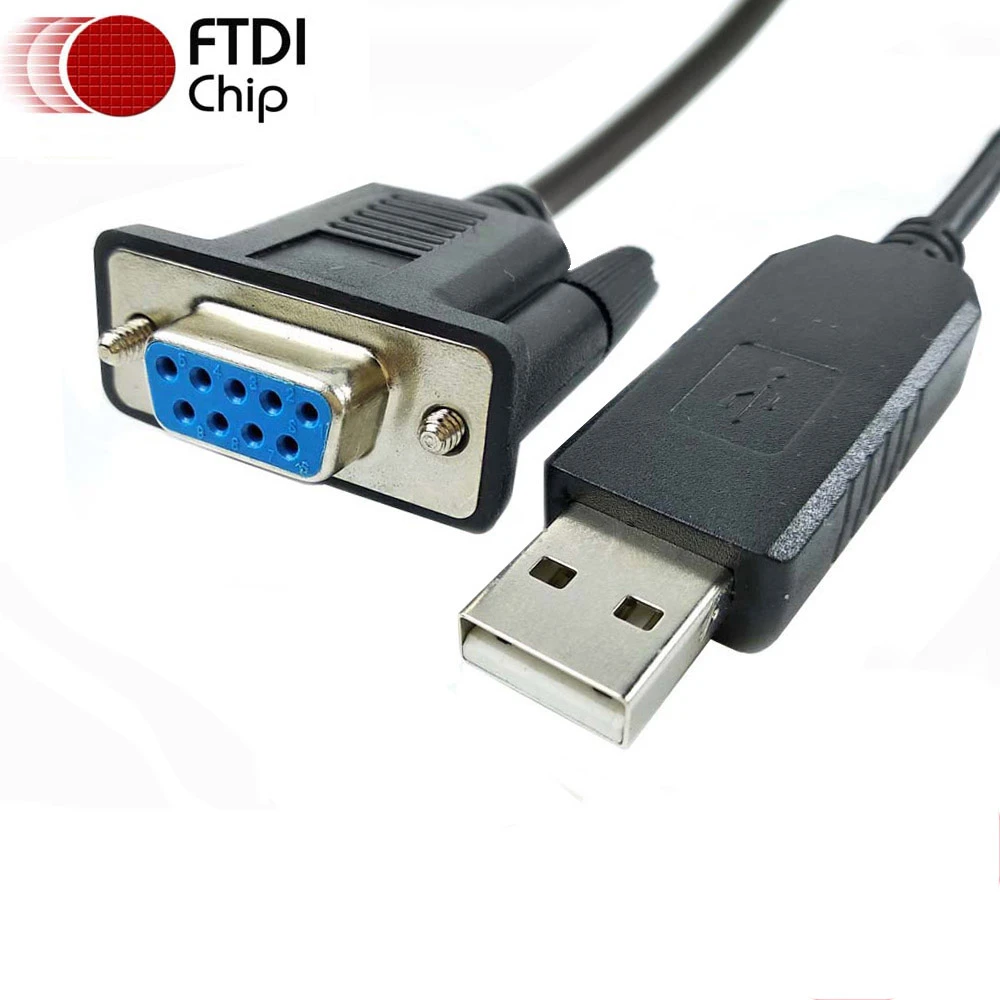Cross Wired USB Serial Cable FTDI ft232r USB RS232 to DB9 Female Adapter Null Modem Cable PC