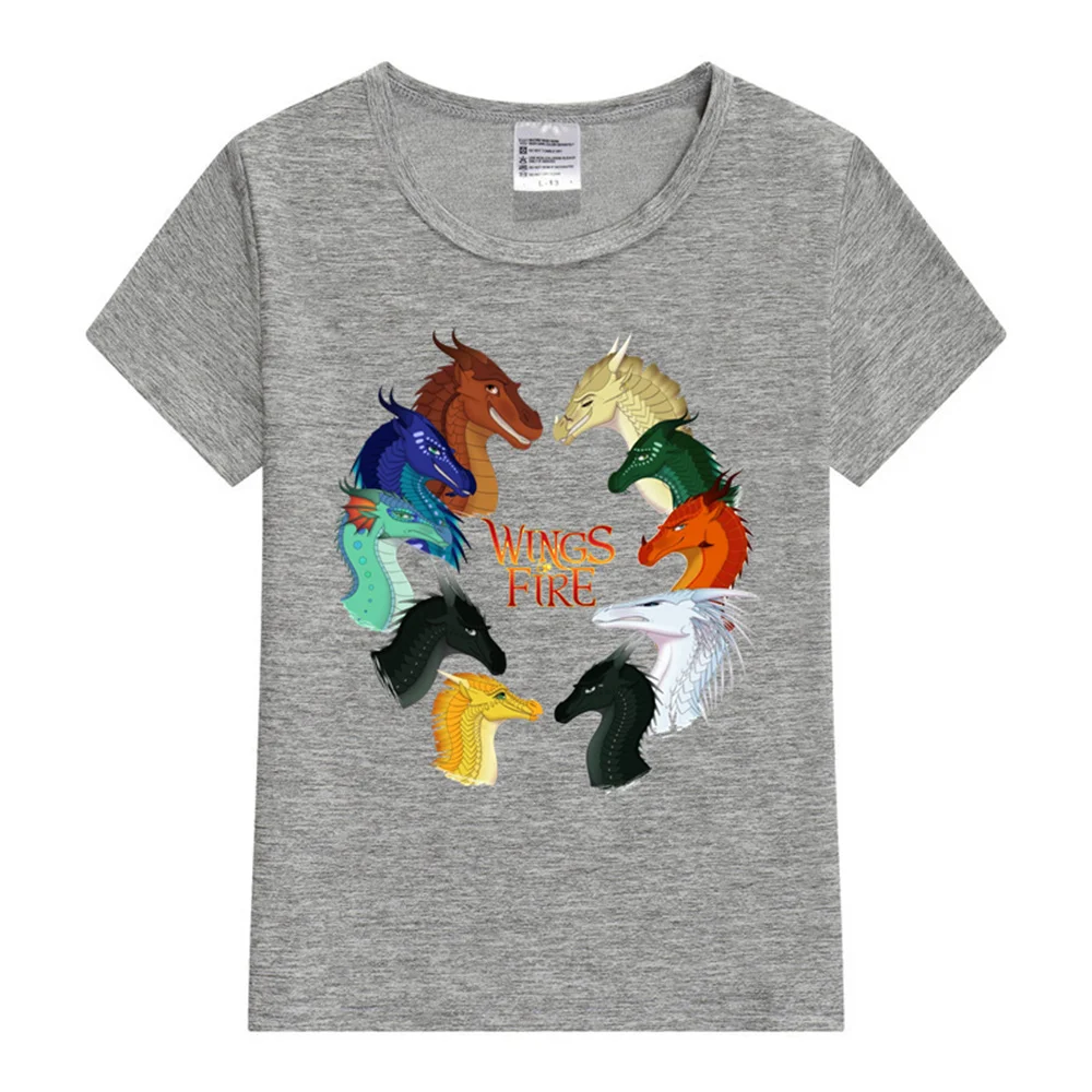 Wings of Fire All Together Kids T-Shirt Dragon Cartoons Casual T-Shirt Tea Aesthetic Streetwear Boy Girl Cartoon Tshirt 2