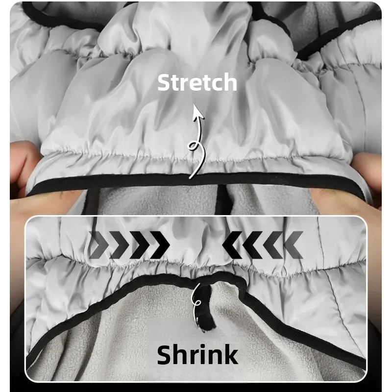 Warm Fleece Dogs Jacket Snowsuit Windproof Dog Coat Big Dogs Elasticity Clothes Turtleneck Winter Coats Reflective Pet Vest Coat