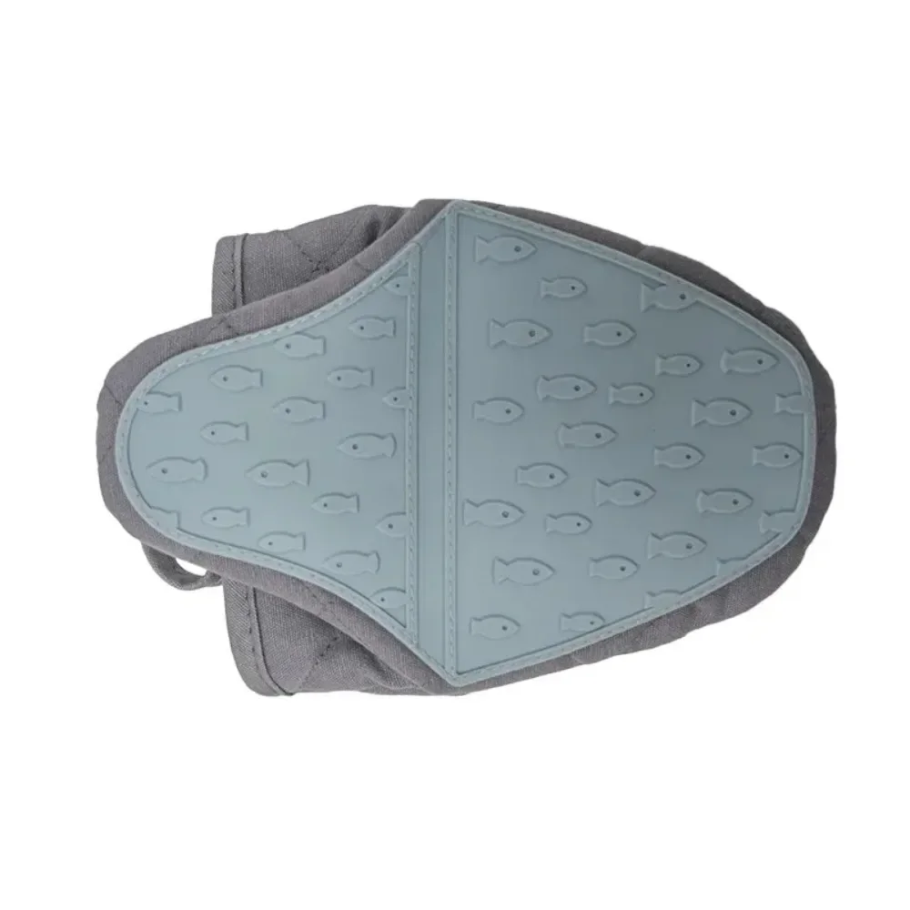 Mini Fırın Eldivenleri Tencere Tutacakları Setleri Isıya Dayanıklı Silikon Fırın Eldivenleri Kaymaz Mutfak Eldivenleri Yumuşak Pamuklu Astar Esnek