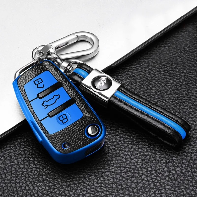 Luxury Leather TPU Key Fob Cover – Premium Car Key Shell Accessory