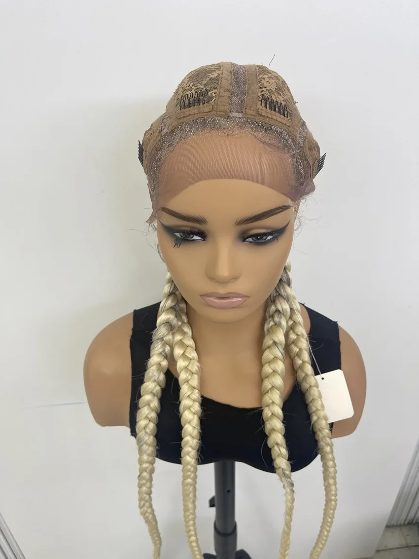 hz Synthetic 36" Braided Wig with 4 Dutch Braids Lace Front Wig Women's