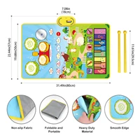 80x50cm Toddler Musical Piano Mat For Children Educational Toys Floor Keyboard Drum Toys Dance Mat With Instruments Sounds Toys 2