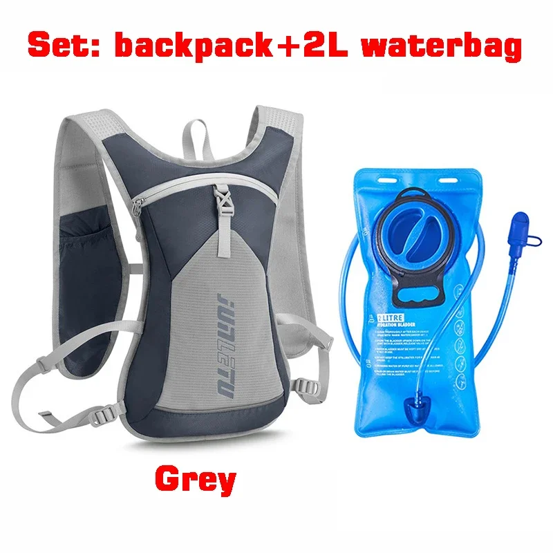 Outdoor Cycling Hydration Backpack 2L Big Caliber Water Bag Rucksack Foldable Waterbag Knapsack Bicycle Bladder Packsack Set 2
