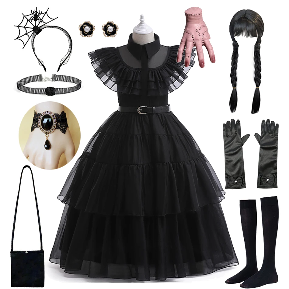 Wednesday-Girl-Costume-for-Carnival-Halloween-Black-Events-Cosplay ...