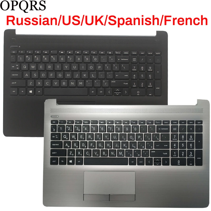 

For HP 15-DA 15-DB 15T-DA 15T-DB 250 255 G7 TPN-C135 TPN-C136 Russian/US/UK/French/Spanish/Latin laptop keyboard palmrest upper