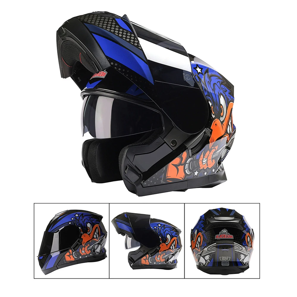Nuovo Casco Moto Da Corsa Integrale Modulare Flip Up Casque Uomo Donna Visiera Parasole Interna Cascos Para Moto Casco Aperto Casque