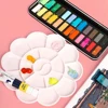 1/6pcs Painting Palette, 18 Wells Plastic Paint Tray Pallet Reusable Flower Paint Palette for Artists Acrylic Watercolor Oil 4